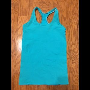 Ivivva Girls Racerback Tank Top in teal (size 10)